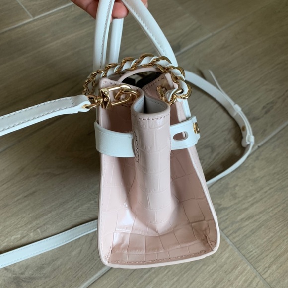 Michael kors Carmen Extra-Small Two-Tone Crocodile-Embossed Leather Satc… - Picture 4 of 9